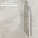 Arco Arch 1000mm x 1000mm Mirrored Shaving Cabinet, Matte White