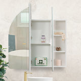Arco Arch 1000mm x 1000mm Mirrored Shaving Cabinet, Matte White