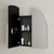 Arco Arch 1150mm x 1000mm Mirrored Shaving Cabinet, Matte Black