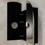 Arco Arch 1150mm x 1000mm Mirrored Shaving Cabinet, Matte Black