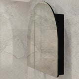 Arco Arch 1150mm x 1000mm Mirrored Shaving Cabinet, Matte Black