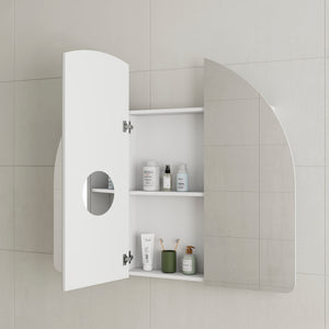 *Clearance* Arco Arch 1150mm x 1000mm Mirrored Shaving Cabinet, Matte White