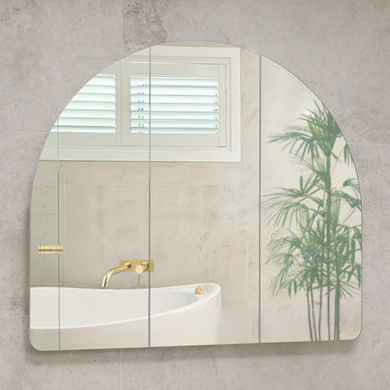 Arco Arch 1150mm x 1000mm Mirrored Shaving Cabinet, Matte White
