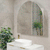 Arco Arch 1150mm x 1000mm Mirrored Shaving Cabinet, Matte White