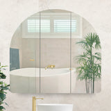 Arco Arch 1150mm x 1000mm Mirrored Shaving Cabinet, Matte White