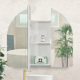 Arco Arch 1150mm x 1000mm Mirrored Shaving Cabinet, Matte White