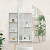 Arco Arch 1150mm x 1000mm Mirrored Shaving Cabinet, Matte White