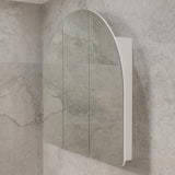 Arco Arch 1150mm x 1000mm Mirrored Shaving Cabinet, Matte White