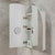 Arco Arch 1150mm x 1000mm Mirrored Shaving Cabinet, Matte White