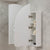 Arco Arch 1150mm x 1000mm Mirrored Shaving Cabinet, Matte White