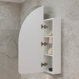 Arco Arch 1150mm x 1000mm Mirrored Shaving Cabinet, Matte White