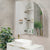 Arco Arch 1150mm x 1000mm Mirrored Shaving Cabinet, Matte White