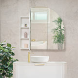 Arco Arch 1150mm x 1000mm Mirrored Shaving Cabinet, Matte White