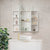 Arco Arch 1150mm x 1000mm Mirrored Shaving Cabinet, Matte White