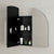 Arco Arch 1200mm x 800mm Mirrored Shaving Cabinet, Matte Black
