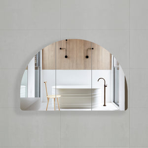 *Clearance* Arco Arch 1200mm x 800mm Mirrored Shaving Cabinet, Matte White