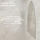 Arco Arch 1200mm x 800mm Mirrored Shaving Cabinet, Matte White