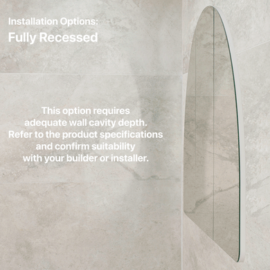 Arco Arch 1200mm x 800mm Mirrored Shaving Cabinet, Matte White