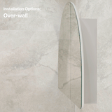 Arco Arch 1200mm x 800mm Mirrored Shaving Cabinet, Matte White