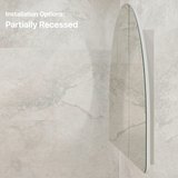 Arco Arch 1200mm x 800mm Mirrored Shaving Cabinet, Matte White