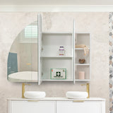 Arco Arch 1200mm x 800mm Mirrored Shaving Cabinet, Matte White