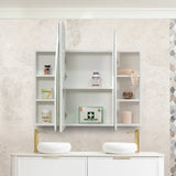 Arco Arch 1200mm x 800mm Mirrored Shaving Cabinet, Matte White