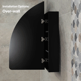 Arco Arch 1500mm x 1000mm Mirrored Shaving Cabinet, Matte Black