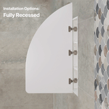 Arco Arch 1500mm x 1000mm Mirrored Shaving Cabinet, Matte White