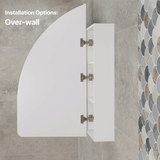 Arco Arch 1500mm x 1000mm Mirrored Shaving Cabinet, Matte White