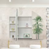 Arco Arch 1500mm x 1000mm Mirrored Shaving Cabinet, Matte White