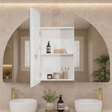 Arco Arch 1500mm x 1000mm Mirrored Shaving Cabinet, Matte White