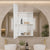Arco Arch 1500mm x 1000mm Mirrored Shaving Cabinet, Matte White