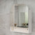 Tura Arch 800mm x 900mm Mirrored Shaving Cabinet with Exposed Shelf, Matte White