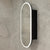 Pill Oval 400mm x 900mm Frontlit LED Mirrored Shaving Cabinet, Matte Black