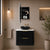 Pill Oval 400mm x 900mm Frontlit LED Mirrored Shaving Cabinet, Matte Black