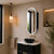 Pill Oval 400mm x 900mm Frontlit LED Mirrored Shaving Cabinet, Matte Black