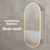 Pill Oval 400mm x 900mm Frontlit LED Mirrored Shaving Cabinet, Matte White
