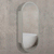 Pill Oval 400mm x 900mm Frontlit LED Mirrored Shaving Cabinet, Matte White