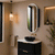 Pill Oval 500mm x 1000mm Frontlit LED Mirrored Shaving Cabinet, Matte Black