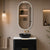 Pill Oval 500mm x 1000mm Frontlit LED Mirrored Shaving Cabinet, Matte Black