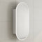 Pill Oval 500mm x 1000mm Frontlit LED Mirrored Shaving Cabinet, Matte White