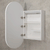 Pill Oval 500mm x 1000mm Frontlit LED Mirrored Shaving Cabinet, Matte White