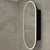Pill Oval 600mm x 1200mm Frontlit LED Mirrored Shaving Cabinet, Matte Black