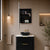 Pill Oval 600mm x 1200mm Frontlit LED Mirrored Shaving Cabinet, Matte Black
