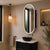 Pill Oval 600mm x 1200mm Frontlit LED Mirrored Shaving Cabinet, Matte Black