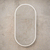 Pill Oval 600mm x 1200mm Frontlit LED Mirrored Shaving Cabinet, Matte White