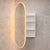 Pill Oval 600mm x 1200mm Frontlit LED Mirrored Shaving Cabinet, Matte White