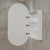 Pill Oval 600mm x 1200mm Frontlit LED Mirrored Shaving Cabinet, Matte White