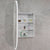 Pill Oval 600mm x 1200mm Frontlit LED Mirrored Shaving Cabinet, Matte White