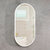 Pill Oval 600mm x 1200mm Frontlit LED Mirrored Shaving Cabinet, Matte White